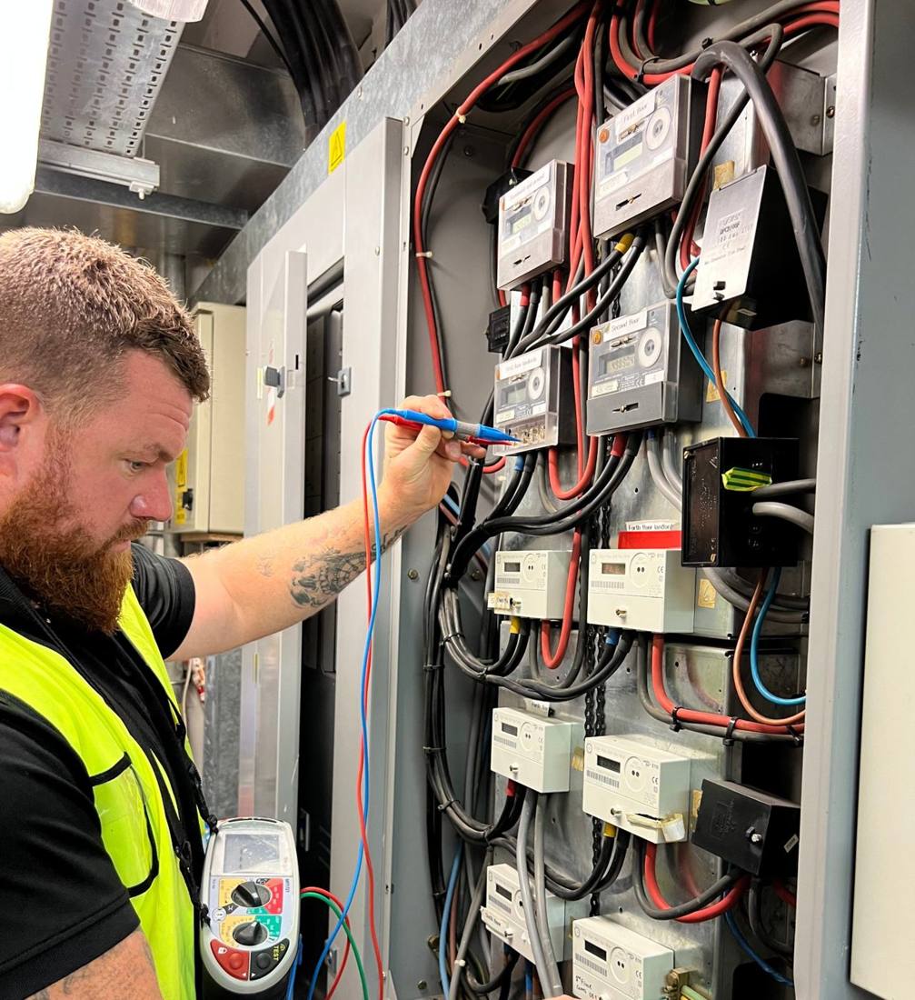Testing at a multi-occupancy building's meter board